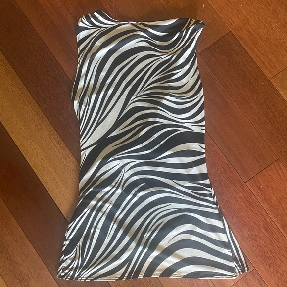vintage wet seal zebra print wrap top - Picture 3 of 3